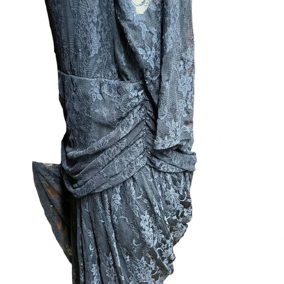 Kiyonna Black Nude‎ Lace Ruched Luna Dress Plus Size 2X - Picture 5 of 12